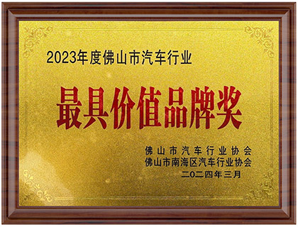 最具品牌价值奖